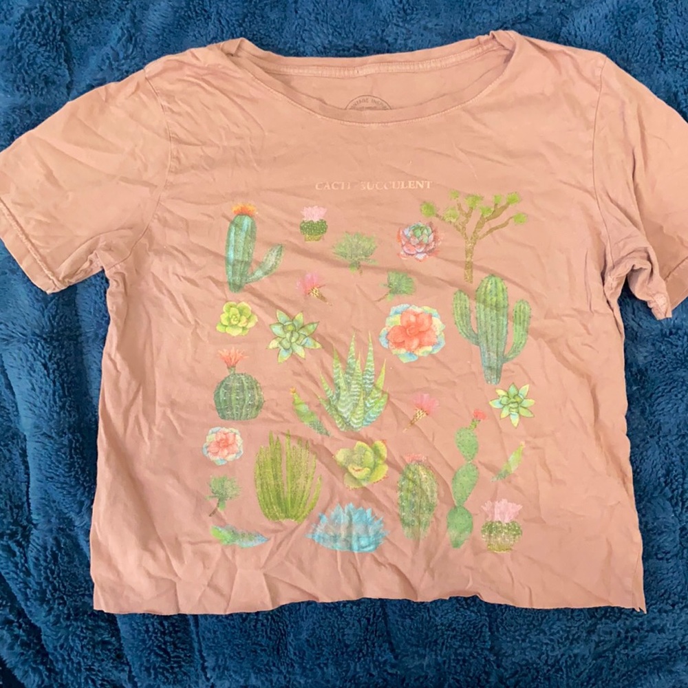 Crop top tee light pink